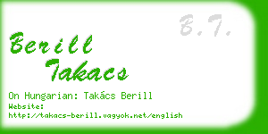berill takacs business card